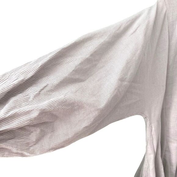 Aura A line Striped Long Sleeve Pleated Mini Dress in Size Small - Picture 9 of 11